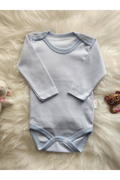 Nayinom %100 Pamuk Uzun Kol Mavi Erkek Bebek Zıbını