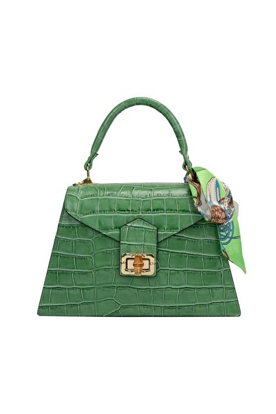Posete Fagaras Noemi Leather Purse - Green, Casual Bag Made of Genuine Leather, Handbag, Bags