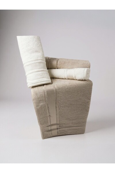 Özdilek Colourist Best Hammam Set 4 Pieces Cream Brown – 100% Cotton, Soft and Water Absorbent