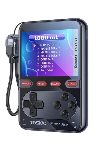 Yesido Dahili Retro Oyun Konsollu Dijital Göstergeli 10.000 mAh 20W PD Hızlı ...