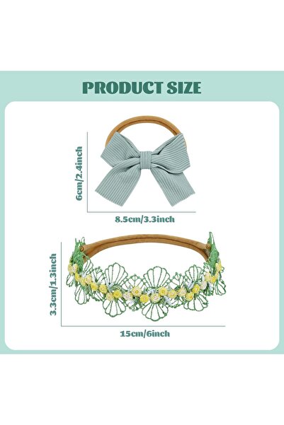 Generic 6-Piece Headband Set for Baby and Toddler Girls - Floral & Bow Hair Accessories