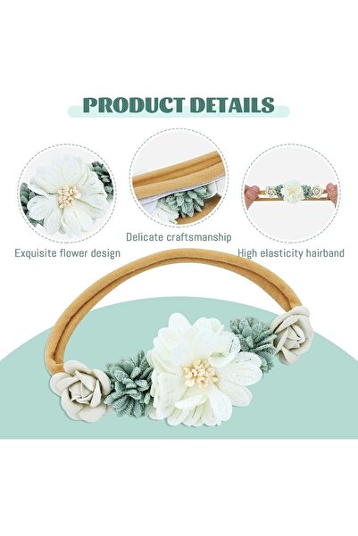 Generic 6-Piece Headband Set for Baby and Toddler Girls - Floral & Bow Hair Accessories