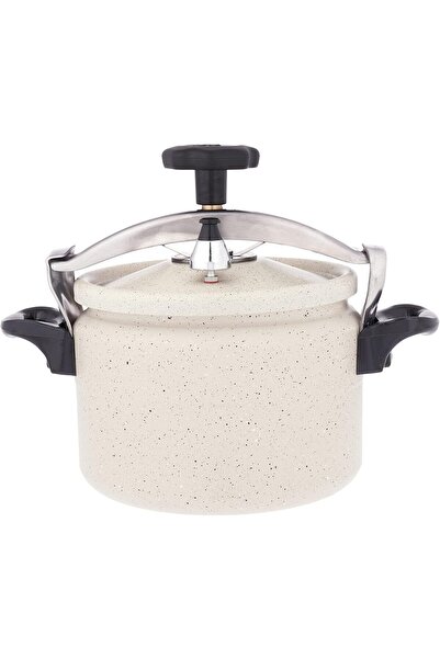 ALSAIF Al Saif Granite & Aluminum Pressure Cooker, 4 L, Pearl White (Model K98004/PW)