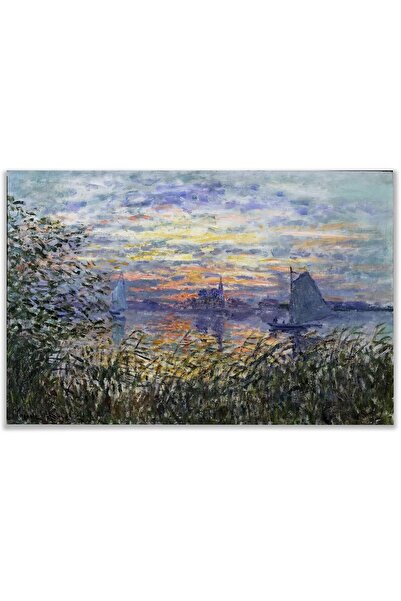 ALAYRA International لوحة قماشية لغروب الشمس على نهر السين – لوحة فنية جدارية...