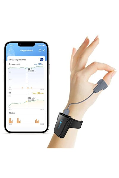 ViATOM Bluetooth Wrist Pulse Oximeter - SpO2 & Pulse, ViHealth App Compatible