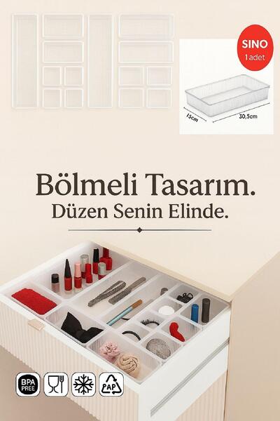 Lilya Home 1 Adet Sino MEGA BOY Dolap Içi Çekmece Düzenleyici - Mutfak Çekmec...