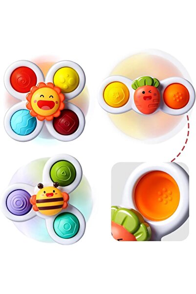 GoodTool Sensory Fidget Bath Toys Set of 3 - Spinning Baby Toy for Stress Relief, Fun Bath Gift