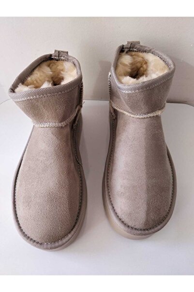 Lion Suede Boots with Fur Inside