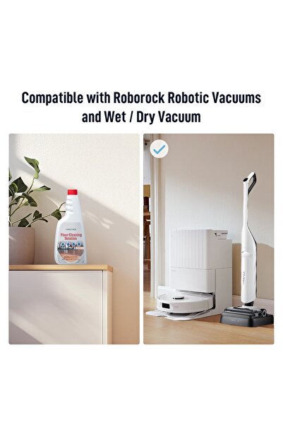 Roborock Detergent compatible with Q5/Q7/Q8/S5/S6/S7/S8/QRevo/Saros/QR/F25/Flexi/Dyad series, 480ml