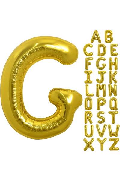 BALON DİYARI بالون حرف G ذهبي اللون مقاس 78 سم كبير الحجم متوافق مع الهواء وا...