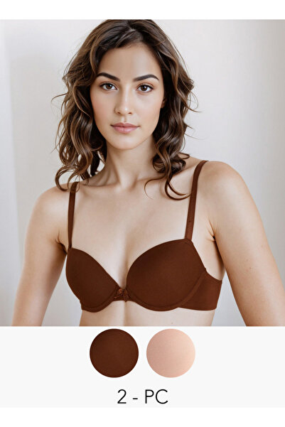 FAV 2-Pack Plunge Bra Low Coverage Bow Detail
