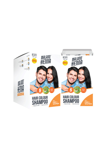 MALANO BSY Henna Hair Colour Shampoo Natural Black 2x15ml