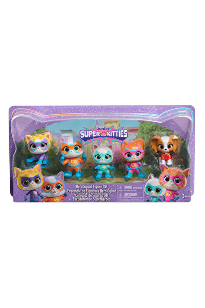 SuperKitties Set de joaca cu 5 figurine SuperKitties, Multicolor