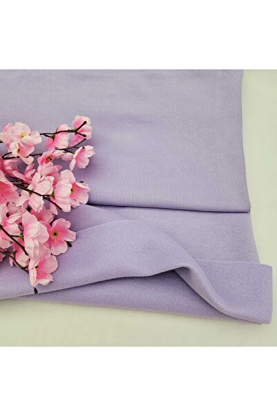 Kaf Kumaş Lila Sweatshirt Dikimi İçin Hazır Set: 180x180 Cm Üç İplik Şardonl...