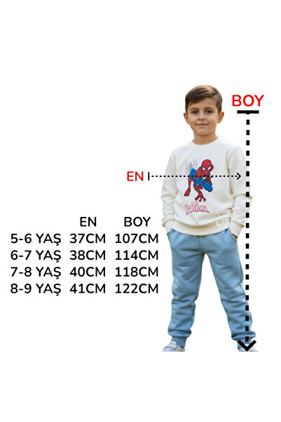 Patriko Boys' Popular Character Inner Fleece Lined Winter Bottom-Upper Set in Burgundy-Grey-Blue Colors