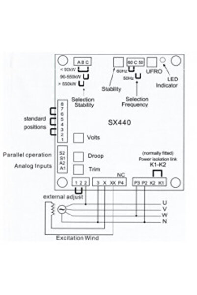 OEM Three-phase AVR generator model SX 440