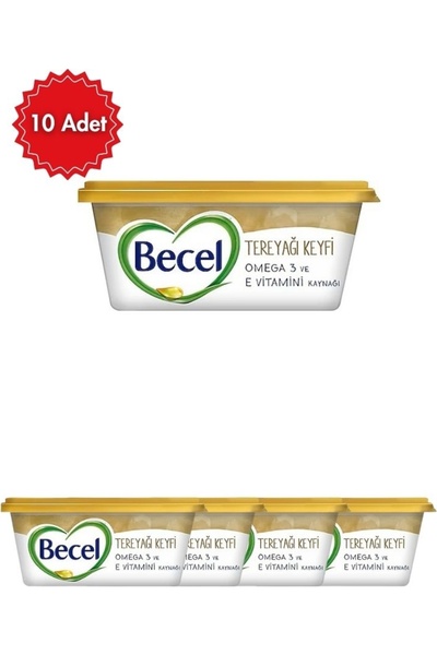 Becel Tereyağı Keyfi Omega 3 Zengini Kahvaltılık Yağ 250 G x 10 Adet