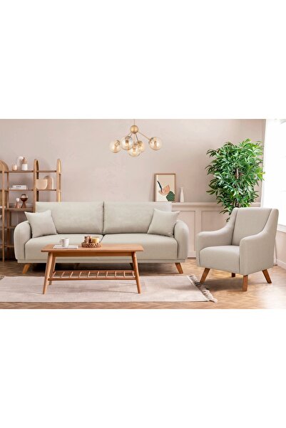 Vivense HERA SANDIKLI YATAKLI KOLTUK TAKIMI, KREM