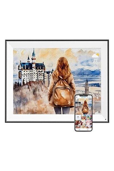 FULLJA Büyük Akıllı Dijital Fotoğraf Çerçevesi 16.2" 32 GB