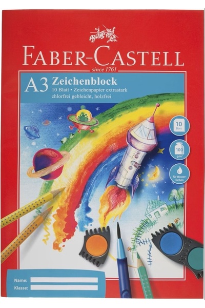 Faber Castell Drawing pad A3, 10 sheets, 100 g/m²