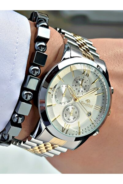 Bentini Men's Wrist Watch – Functional, Steel Band, Waterproof, 2-Year Warranty