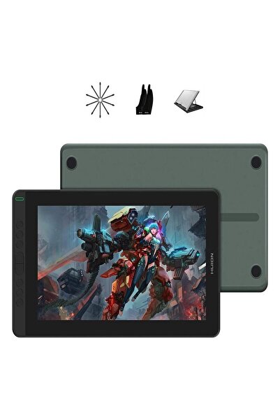 Huion Kamvas 13 Grafik Çizim Tableti, Ayarlanabilir Stand - Yeşil