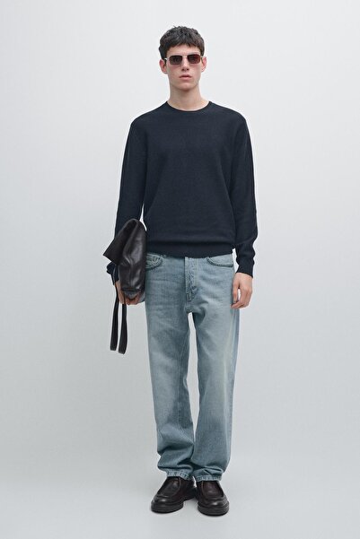 Massimo Dutti Dokulu pamuklu triko kazak