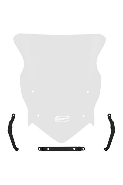 GP KOMPOZİT TVS Raider 125 2021-2025 Uyumlu Ön Cam Şeffaf 42 cm