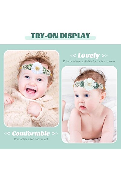 Generic 6-Piece Headband Set for Baby and Toddler Girls - Floral & Bow Hair Accessories