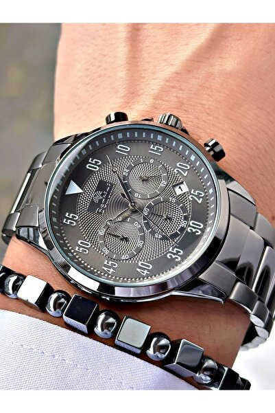 Bentini Men's Wrist Watch – Functional, Steel Band, Waterproof, 2-Year Warranty