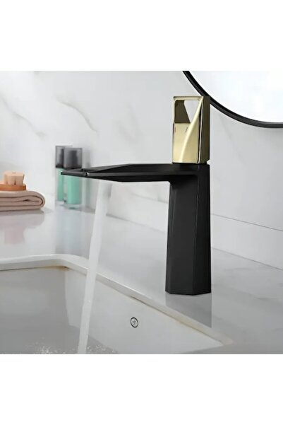 OEM Washbasin Faucet, Sanitary Brass, Black with Gold, 10107HG, for Bathroom