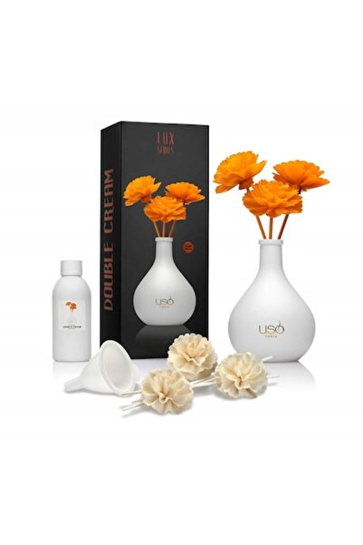 USO Parfum de cameră Double Cream 150 ml, Vază de sticlă