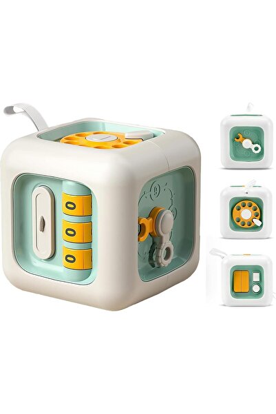 Generic Baby Busy 6-in-1 Sensory Activity Cube for Babies and Toddlers (Green)