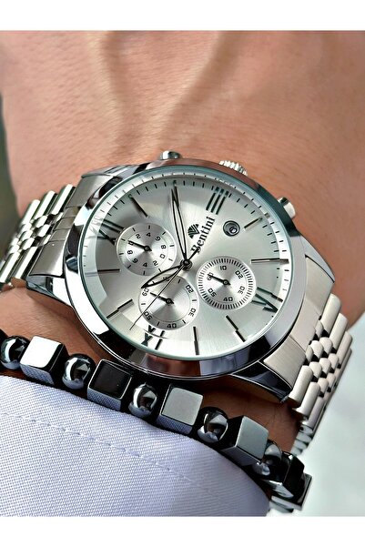 Bentini Men's Wrist Watch – Functional, Steel Band, Waterproof, 2-Year Warranty