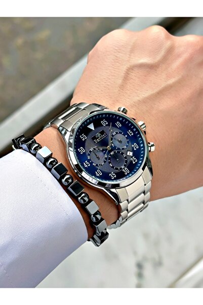 Bentini Men's Wrist Watch – Functional, Steel Band, Waterproof, 2-Year Warranty