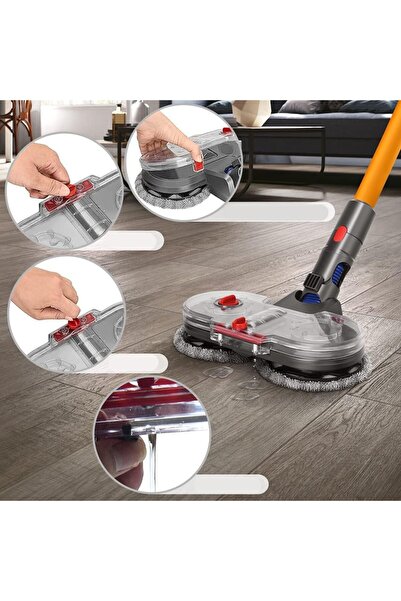 OEM Electric washing nozzle for Dyson vacuum cleaners, multifunctional, 180° rotating head, 160 rpm, co