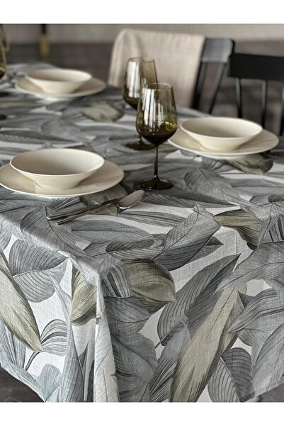 Lucien Home Printed Tablecloth with Linen Effect
