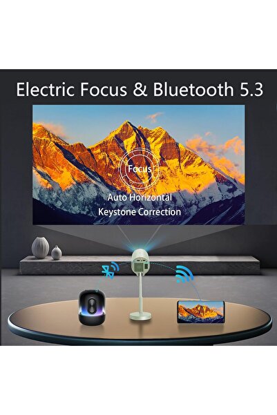 Generic Mini Portable Projector TS-3, 1080P, 300 ANSI Lumens, WiFi & Bluetooth 5.3