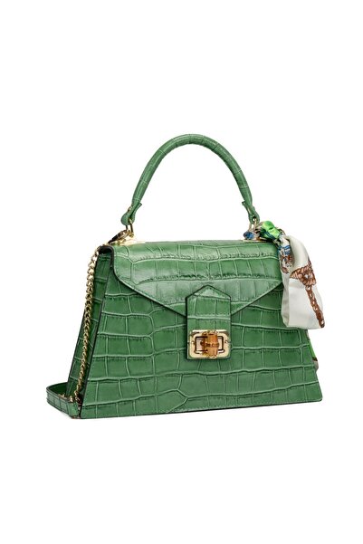 Posete Fagaras Noemi Leather Purse - Green, Casual Bag Made of Genuine Leather, Handbag, Bags