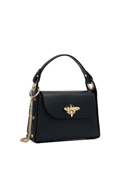 Posete Fagaras Alma Leather Purse - Black, Casual Bag Made of Genuine Leather, Handbag, Bags