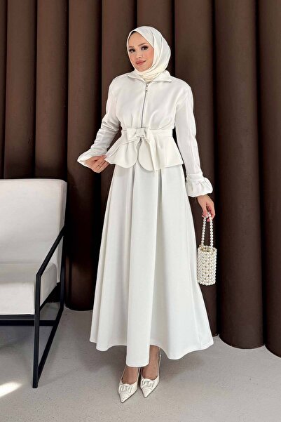 Melike Tatar Scuba Skirt Suit 32-3728