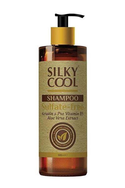 Silky Cool شامبو خالٍ من الكبريتات مع الكيراتين وبرو فيتامين ب5 ومستخلص الصبا...