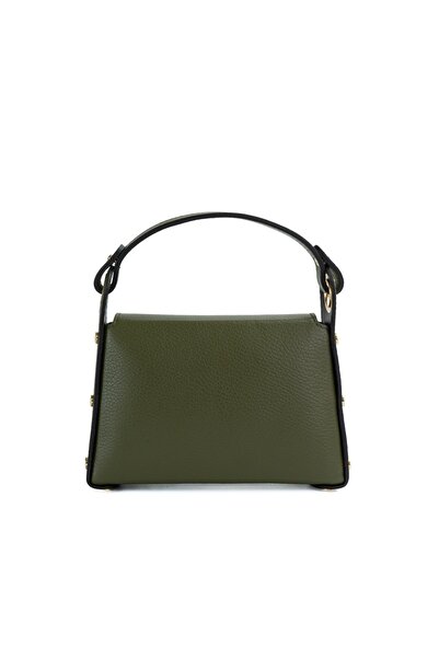 Posete Fagaras Alma Leather Purse - Khaki, Casual Bag Made of Genuine Leather, Handbag, Bags