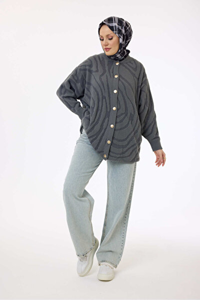 My City 44034 - Stylish Comfortable Buttoned Soft Women's Knitwear Long Cardigan