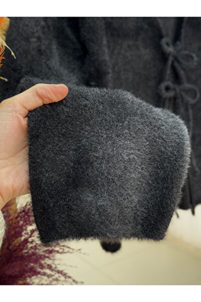 MİHRA STORE Fiamma Tied Short Cardigan-Zi̇5256 Black