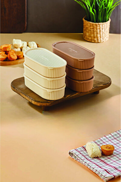 Dem Home 6-Piece Rectangular Storage Container - 6X800Ml Storage Box Lunch Box