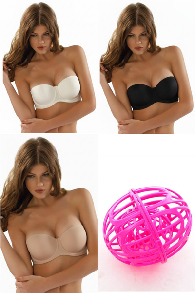 Le Jardin 7030 Elita 3-Piece Eco Pack (Black-White-Tan) + Gift Bra Set