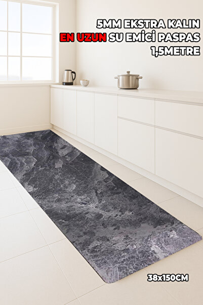 Destpak سجادة ماصة للماء طويلة - 38×150 سم - سجادة للحمام والمطبخ - سميكة جدً...