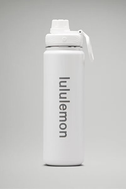 lululemon lululemonStainless steel sports vacuum insulated water bottle, with a capacity of 710 milliliters.