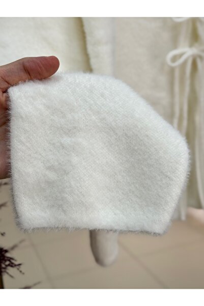 MİHRA STORE Fiamma Tied Short Cardigan-Zi̇5256 White